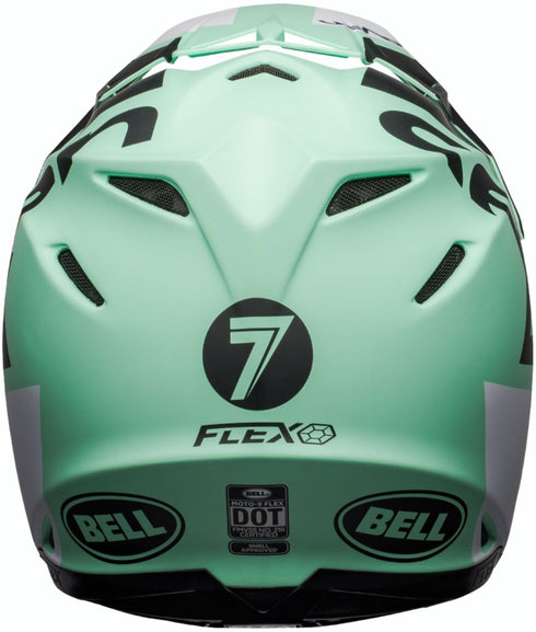 Bell Moto-9 Flex Seven Galaxy Helmet - Black/Mint Green/White Matt