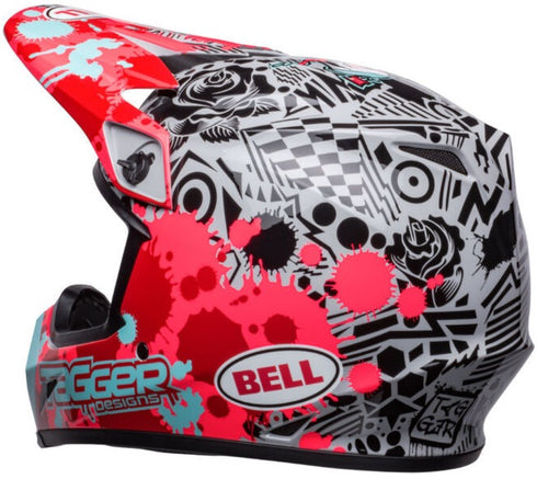 Bell MX-9 MIPS Tagger Splatter Helmet - Bright Red/Grey Gloss (ECE 22.06)