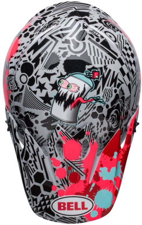Bell MX-9 MIPS Tagger Splatter Helmet - Bright Red/Grey Gloss (ECE 22.06)