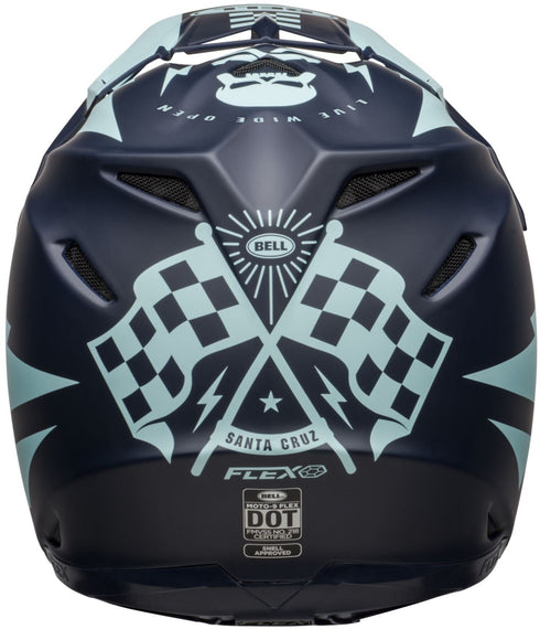 Bell Moto-9 Flex Breakaway Helmet - Navy/Light Blue Matt