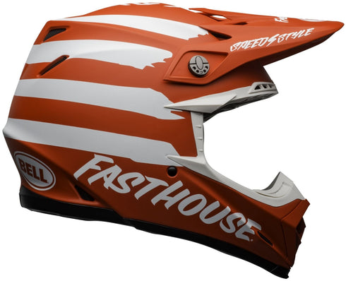 Bell Moto-9 MIPS Fasthouse Signia Helmet - Red/White