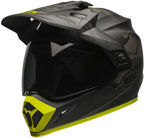 Bell 2022 MX-9 Adventure MIPS Stealth Camo Helmet - Black/Hi-Viz Yellow