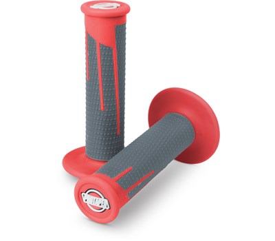 Pro Taper Clamp On Grips - Full Diamond - Red/Dark Grey