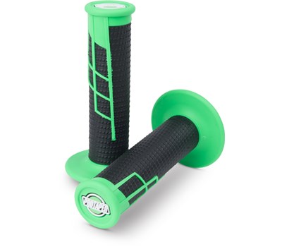 Pro Taper Clamp On Grips - 1/2 Waffle - Neon Green/Black