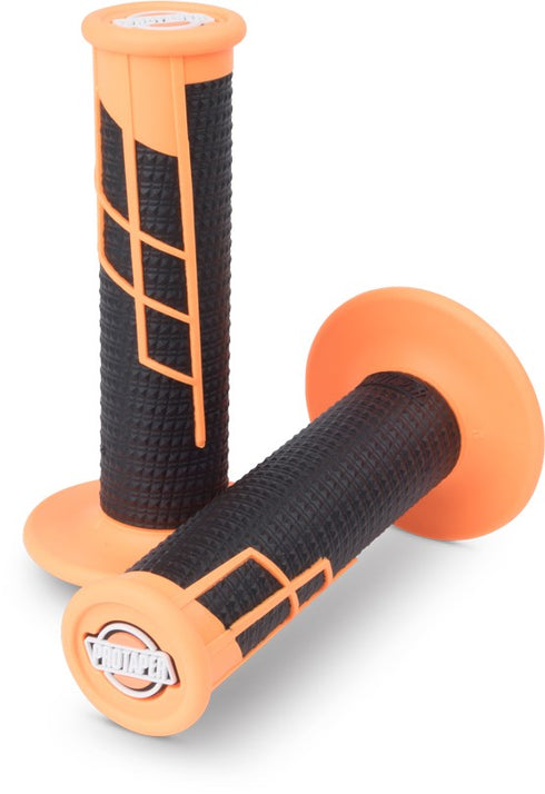 Pro Taper Clamp On Grips - 1/2 Waffle - Neon Orange/Black