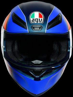 AGV K1 Multi Power Helmet - Dark Blue/Orange/White Matt