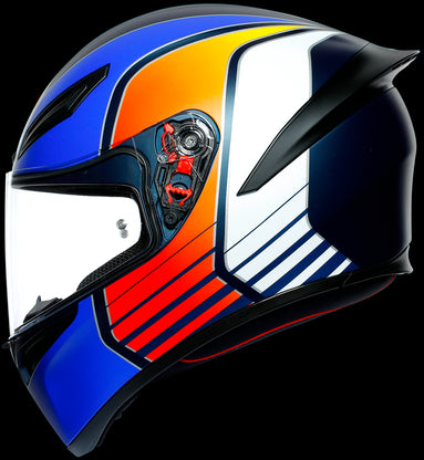 AGV K1 Multi Power Helmet - Dark Blue/Orange/White Matt