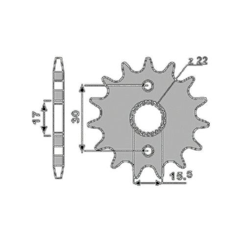 PBR FRONT SPROCKET 0332 15T