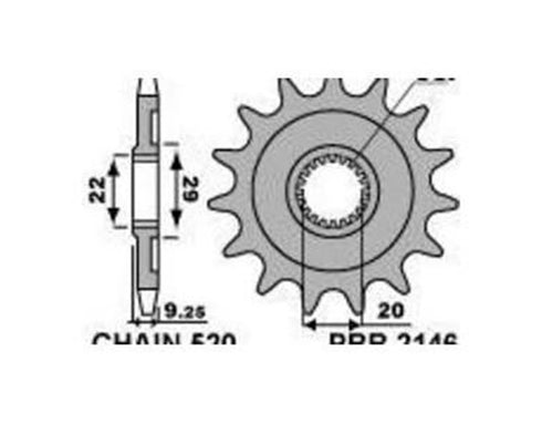 PBR FRONT SPROCKET 2146 13T