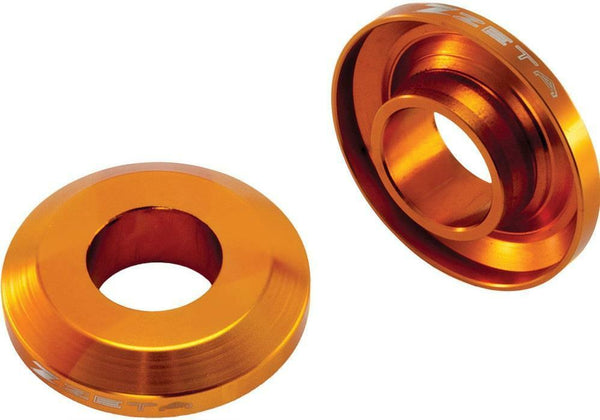 Zeta Orange Fast Rear Wheel Spacers for KTM 2013-16 25mm SX SXF XC XCF