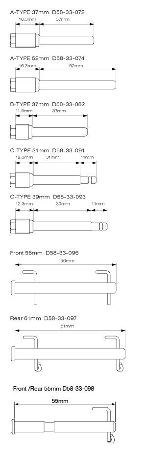 Dirt Freak Stainless Brake Pin Set - 37 & 52mm