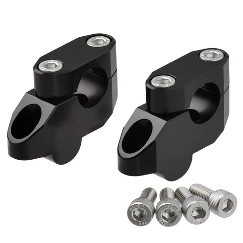 ZETA Handlebar Riser Kit Offset - 22.2mm Height 26mm - Black