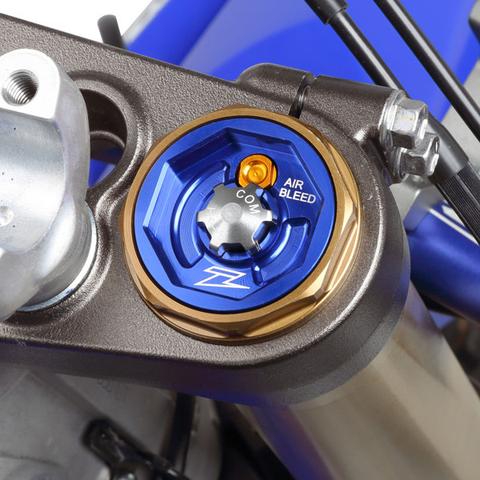 Zeta Front Fork Cap KYB MX AOS (Twin Chamber) BLU