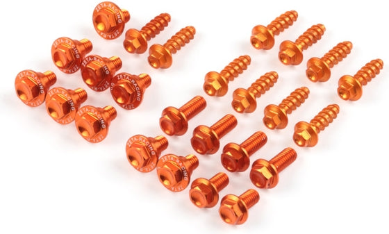 ZETA Alu Bolt Set for Plastics KTM SX/SXF'19 - Orange