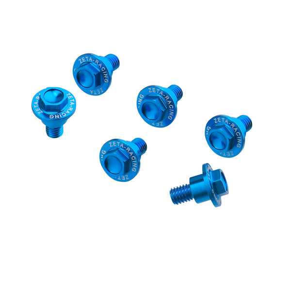 Zeta Fork Guard Bolt Set 6pc Husky Blue (Fits All Models)