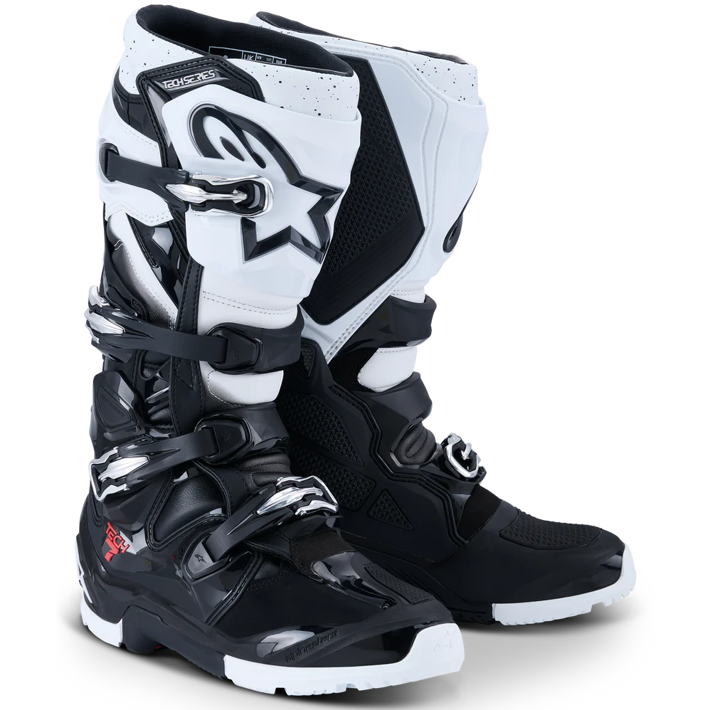 Alpinestars 2026 Tech 7 Enduro Boots - Black/White – Bike Kings Alpinestars 2026 Tech 7 Enduro Boots - Black/White – Bike Kings