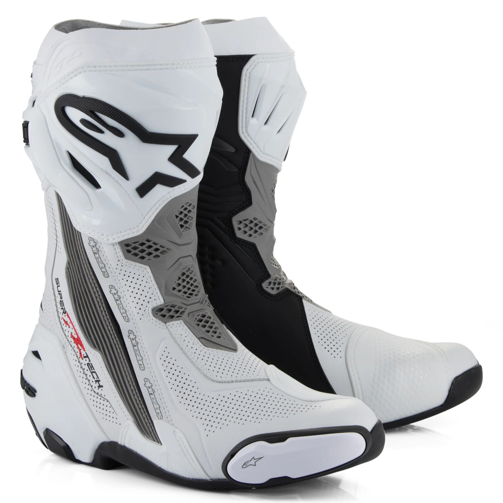 Alpinestars Supertech R Vented Boots - White/Mid Gray/Black – Bike