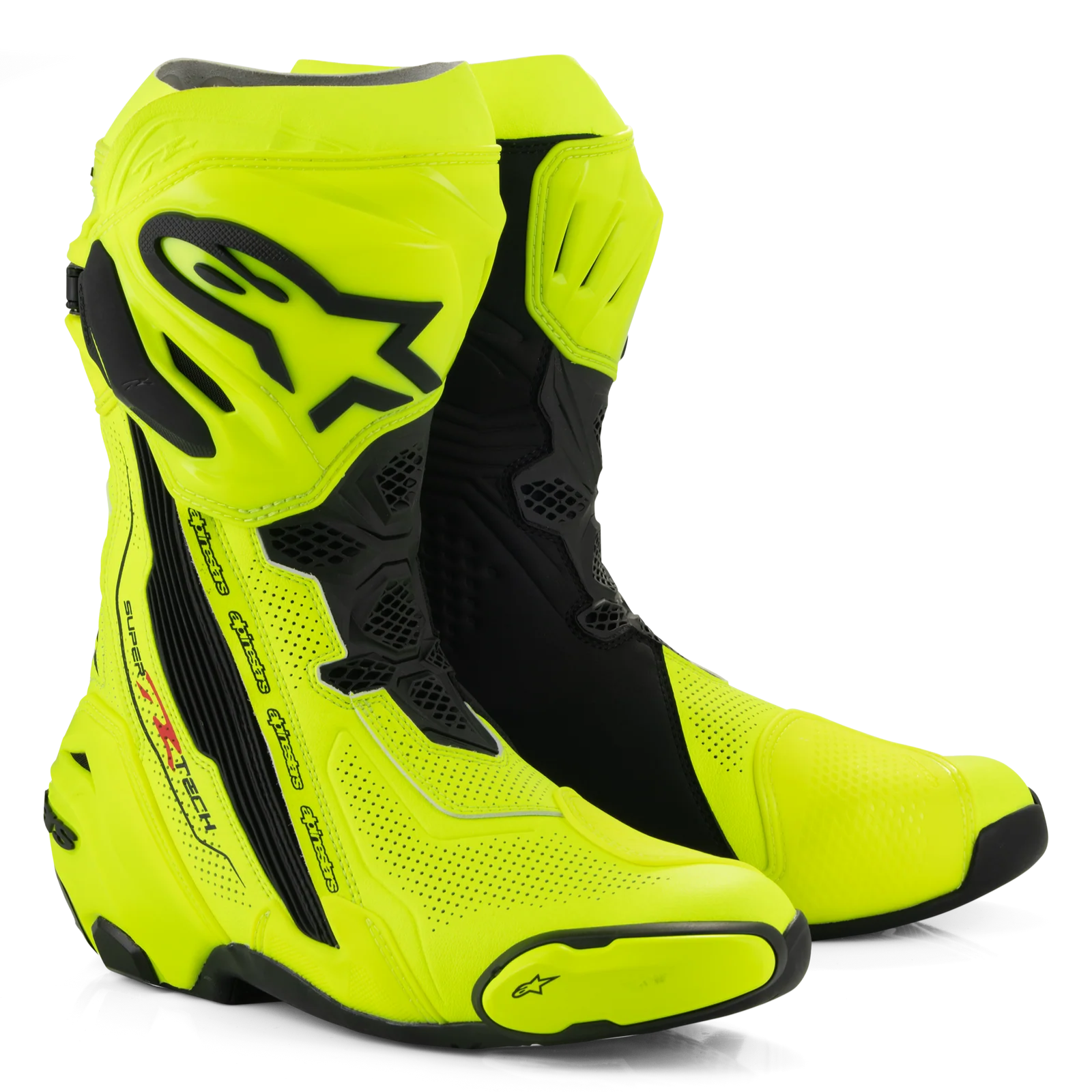 Alpinestars スーパーテックR サイズ42 Alpinestars Supertech R Vented Boots - Yellow/Black – Bike Kings
