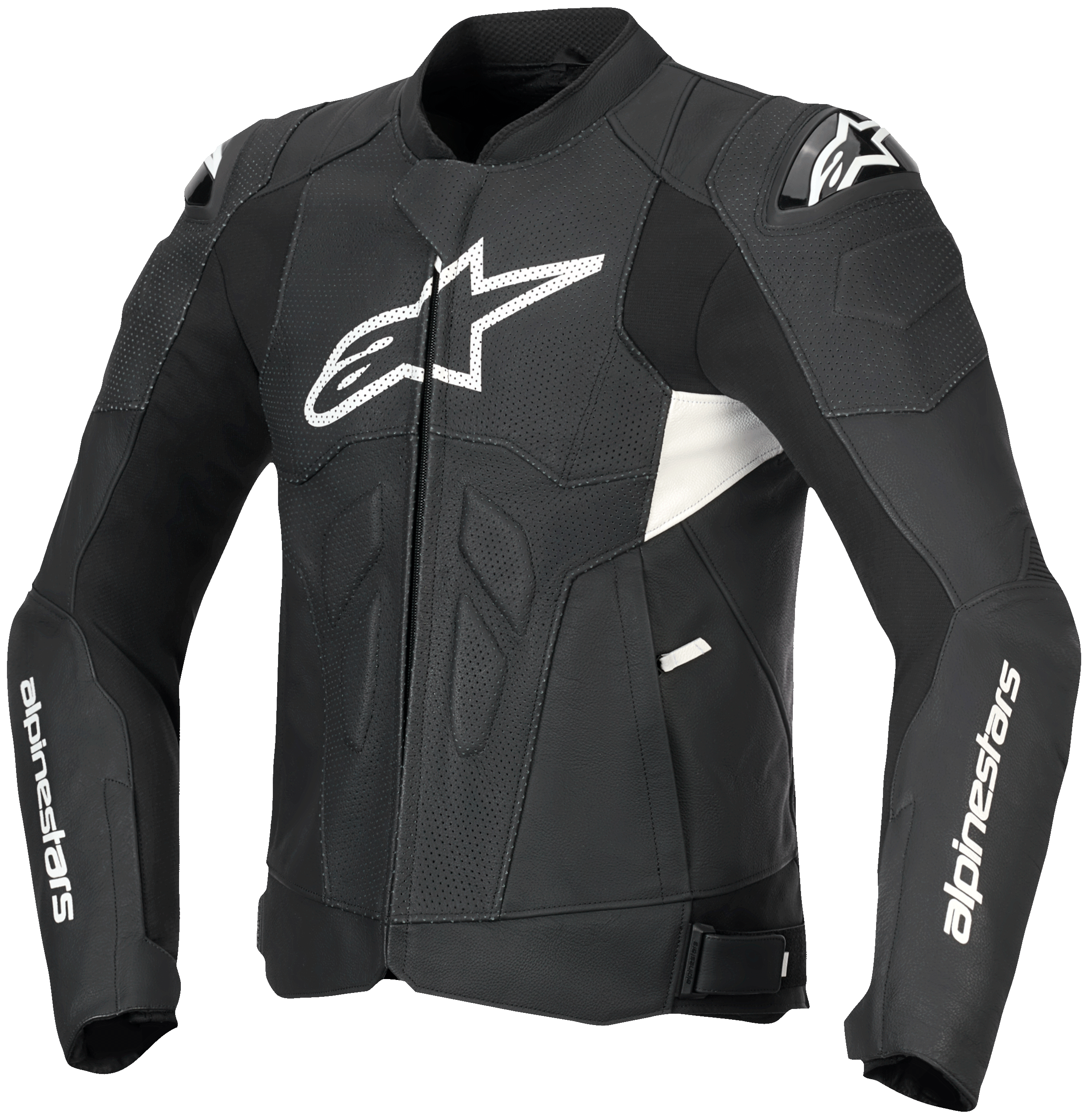 Alpinestars Dusk Airflow Leather Jacket - Black/White – Bike Kings