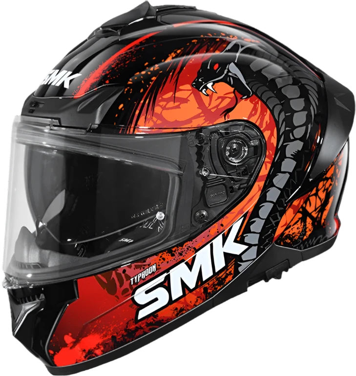 SMK Typhoon Reptile Helmet GL273 Black/Orange – Bike Kings