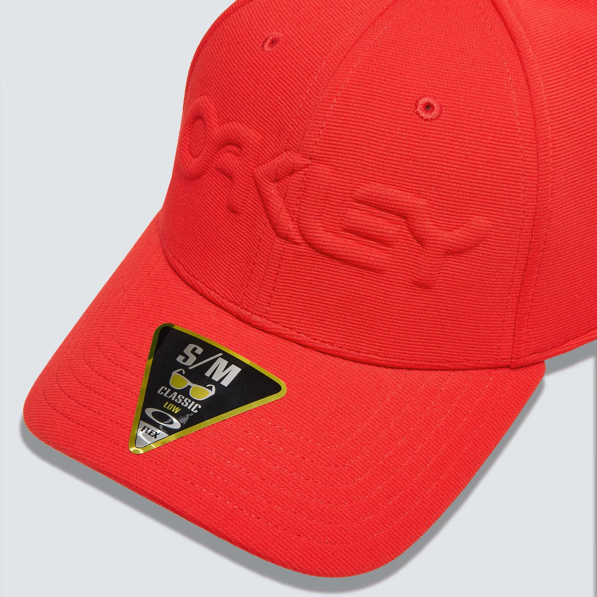 Oakley 6 Panel Stretch Hat Embrossed Red Line Bike Kings