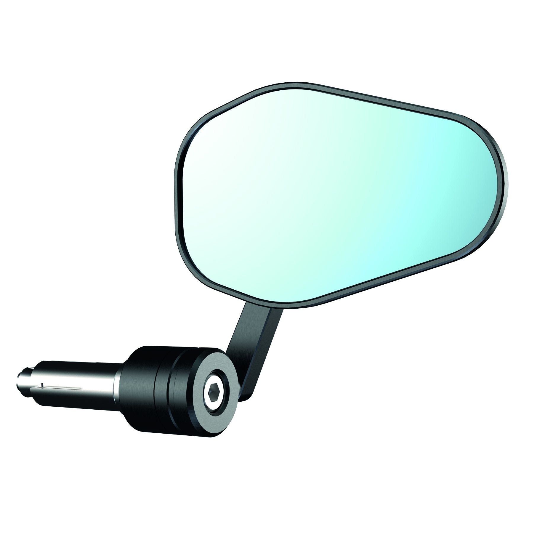 Bar End Mirrors: Retro Black Bar End Mirrors Compatible For Harley Sportster Dyna Softail Xg Street Detail