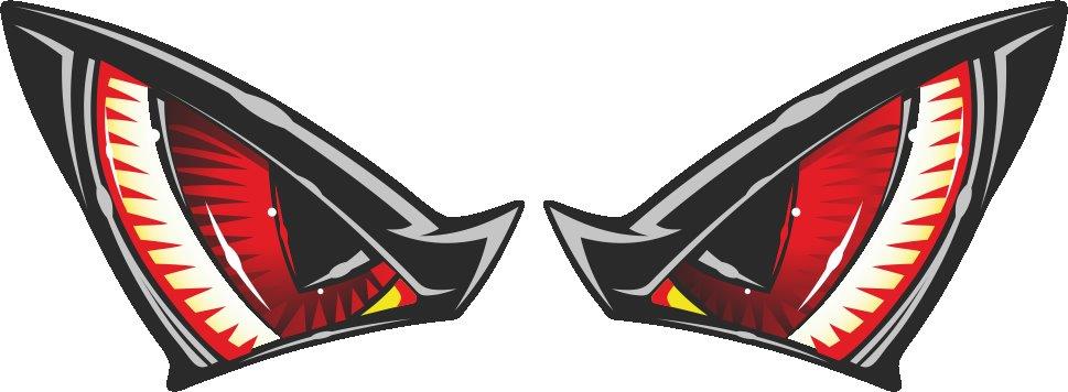 Red Eyes Sticker 2pc – Bike Kings