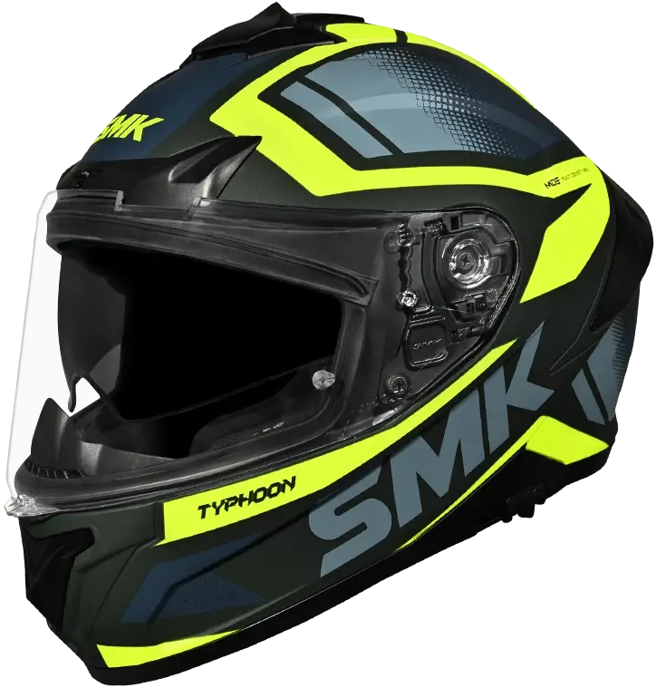 SMK Typhoon Thorn MA848 Helmet Black/HizViz Yellow – Bike Kings