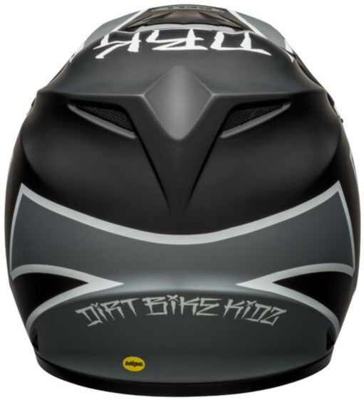 Bell MX-9 MIPS Dirt Helm – Twitch Mattschwarz/grau/weiß, Klein, DOT-zertifiziert