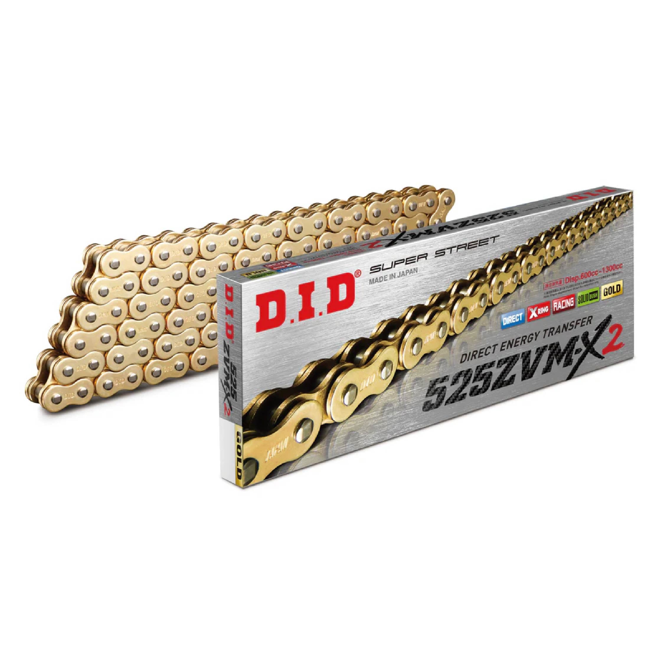 CDL ØMI Duality Pierce 片耳 Gold DID 525ZVM-X2 120 X-ring Drive Chain Gold – Bike Kings