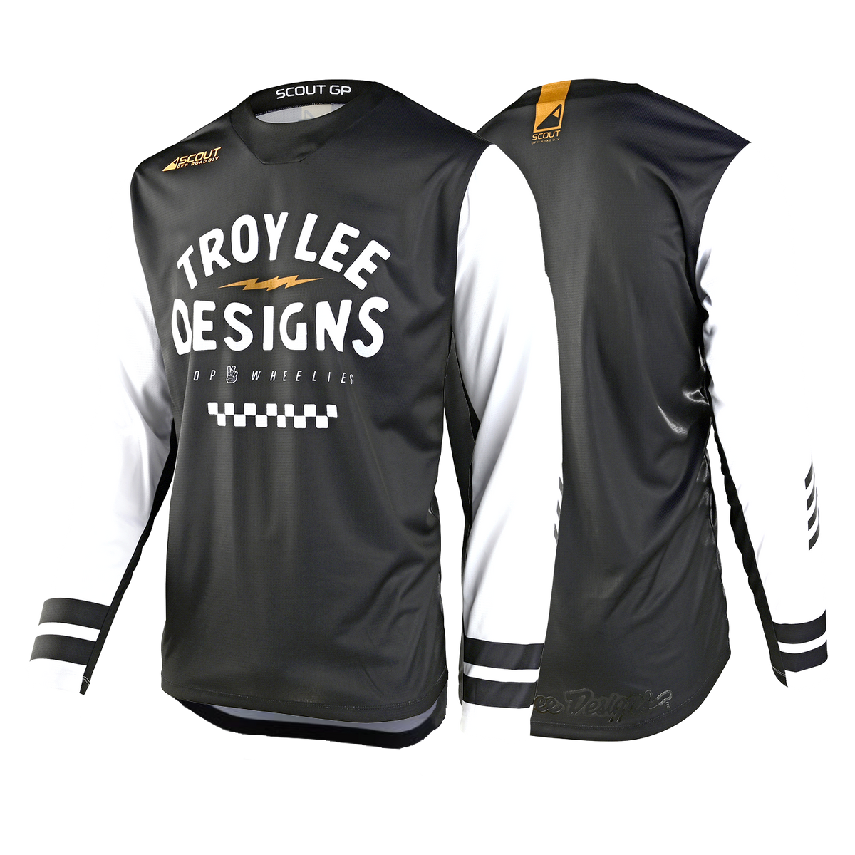 Troy Lee Designs Scout GP Jersey Ride on Black/White Bike Kings